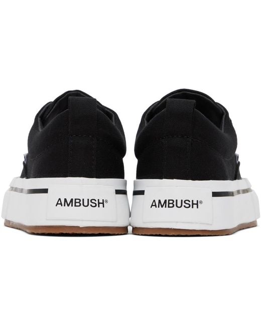 Ambush Black Vulcanized Lace Up Sneakers