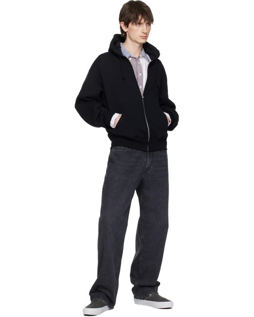 Wacko Maria Black 'Fight Club' Middle Weight Full Zip Hoodie for men