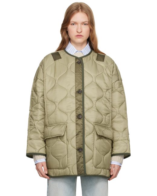 Frankie Shop Natural Teddy Quilted Jacket