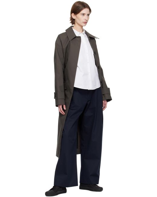 Studio Nicholson Black Khaki Innis Trench Coat