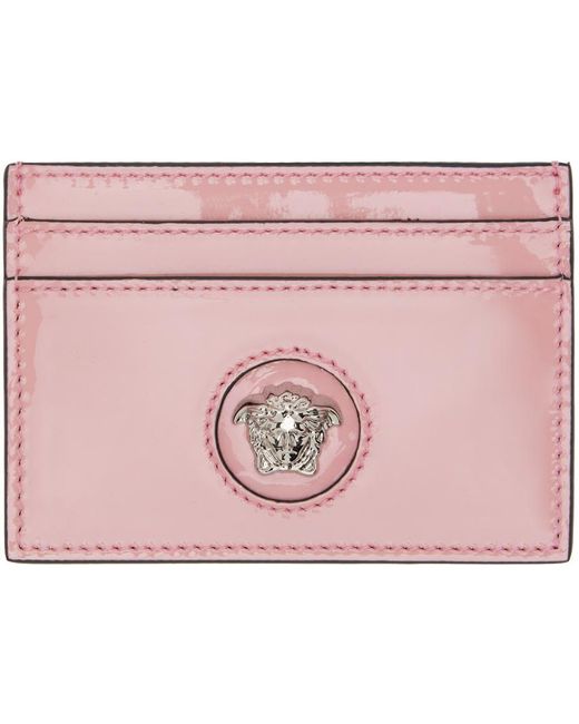 Porte-cartes rose à méduse Versace en coloris Pink