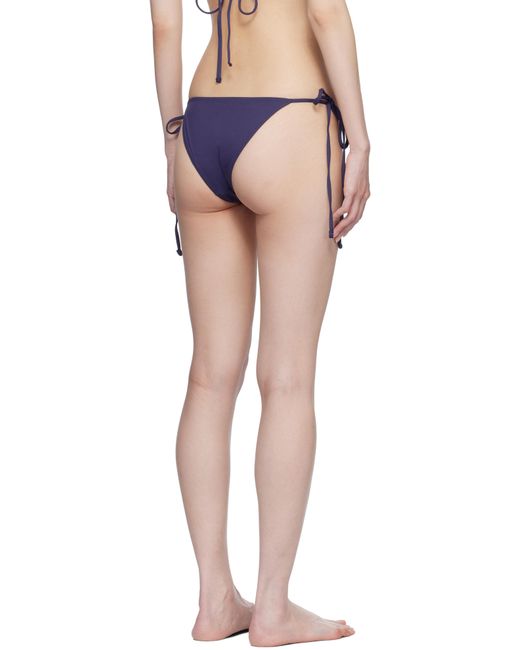 Frankie's Bikinis ネイビー Mackenzie Cheeky String ビキニボトム Black