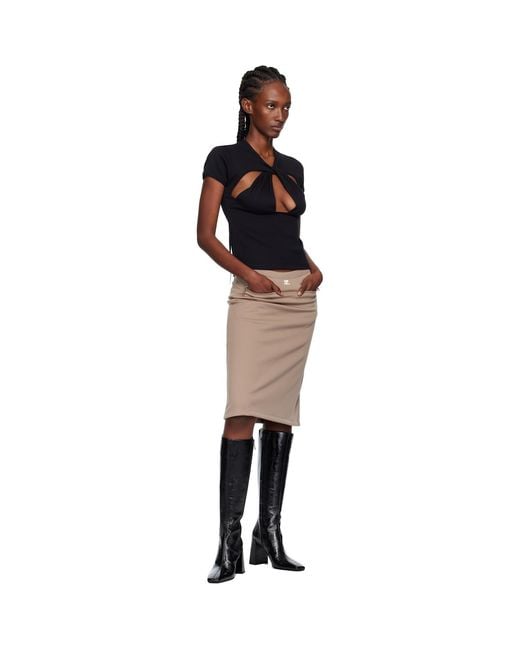 Courreges Black Heritage Shadow Naplack Tall Boots