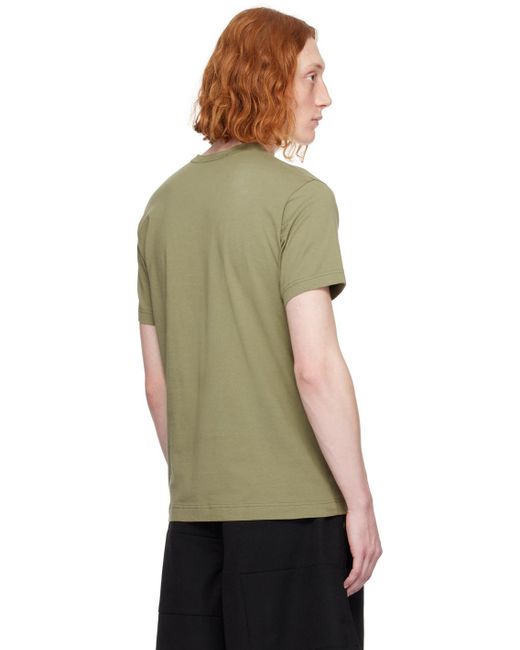 Comme des Garçons Green Comme Des Garçons Shirt Khaki Printed T-shirt for men