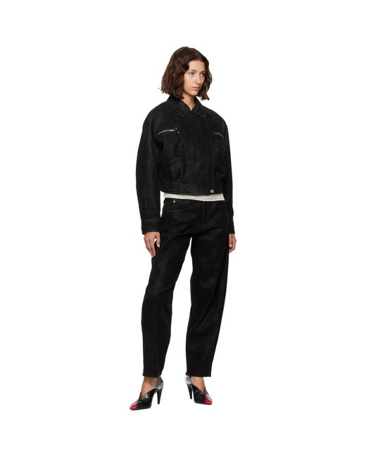 Isabel Marant Black Belma Faux-Suede Jacket