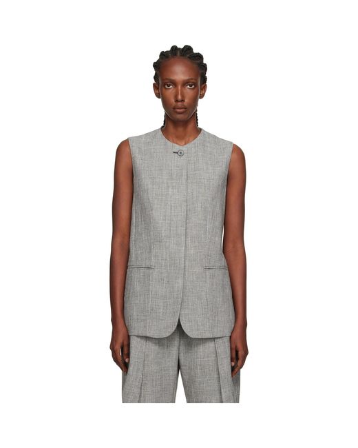 Lanvin Black Button Vest