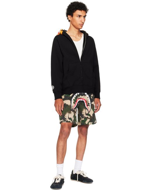 A Bathing Ape Black Tiger Full Zip Hoodie for men