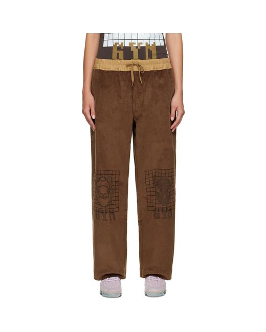 Bernhard Willhelm Brown Wide-Leg Lounge Pants