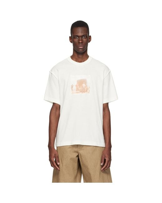 Jacquemus Natural Off- 'The Paysan Short-Sleeve' T-Shirt for men
