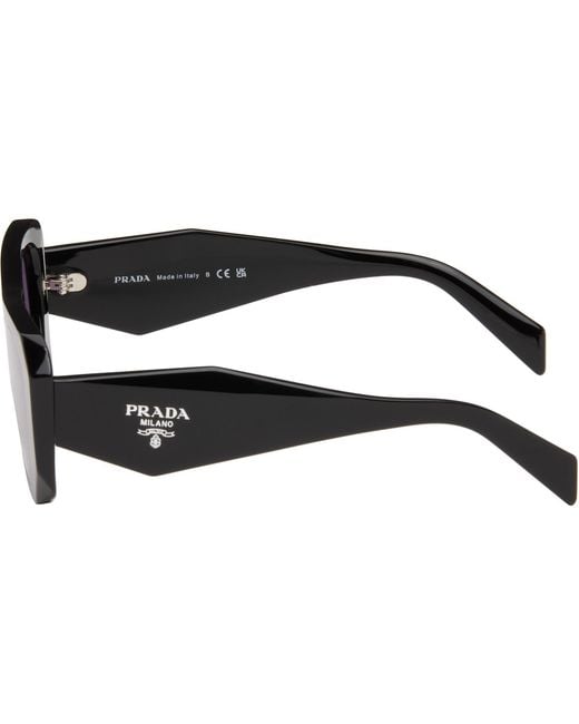 Prada Black Large Square Symbole Sunglasses