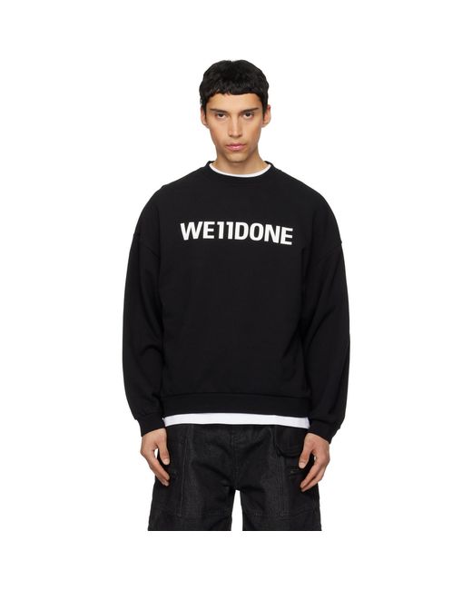 we11done Black Sweatshirt for men