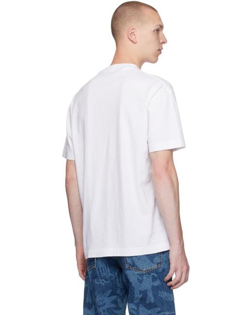 Palm Angels White Sketchy T-shirt for men
