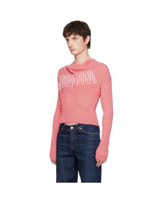 Jean Paul Gaultier Red 'The Gingham' Turtleneck for men
