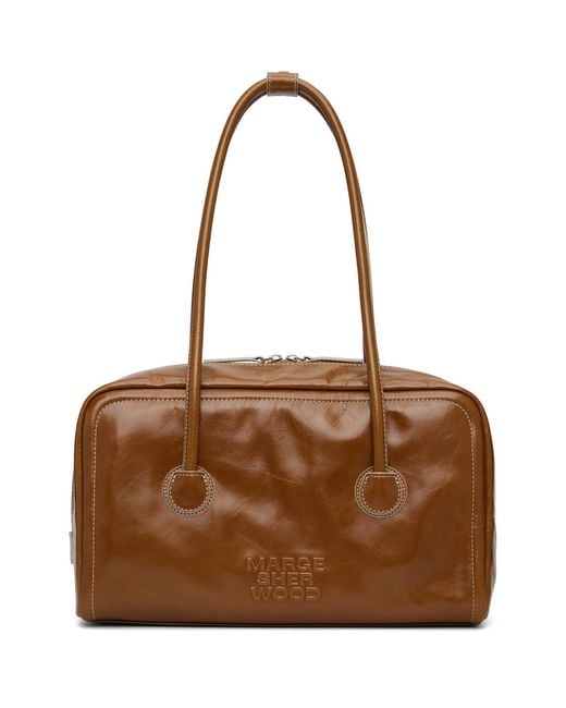 MARGE SHERWOOD Brown Soft Boston Bag
