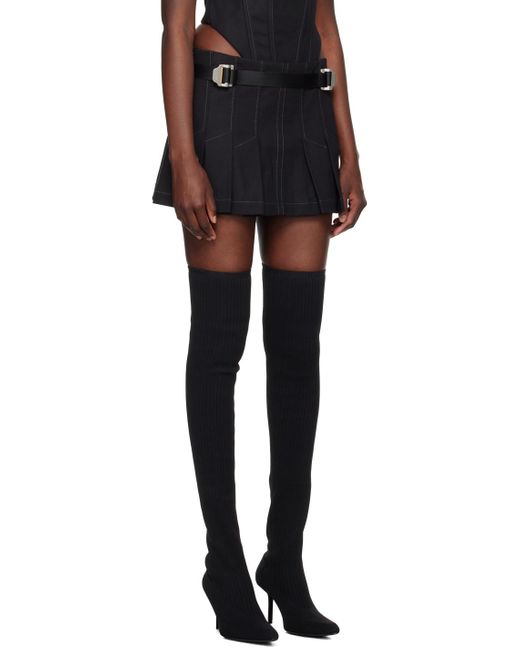 Dion Lee Black Safety Slider Miniskirt
