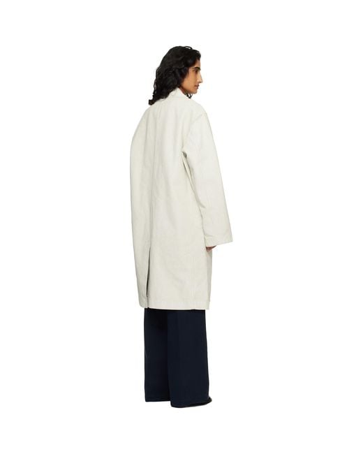 A.P.C. Black Off- Coated Canvas Coat