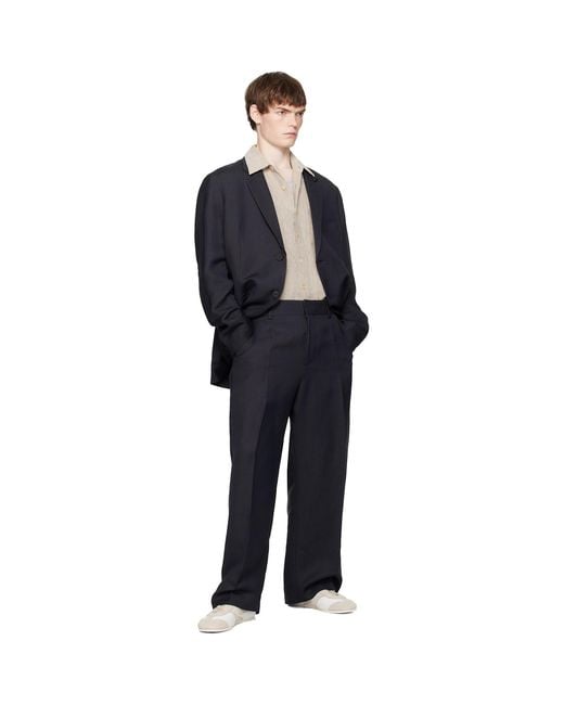 Studio Nicholson Blue Roversi Linen Blazer for men