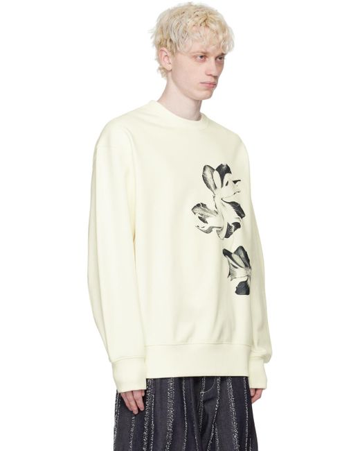 Y-3 Natural Off-white Graphic Sweatshirt for men