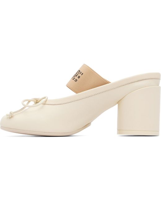 MM6 by Maison Margiela White Off- Anatomic Numeric Heels
