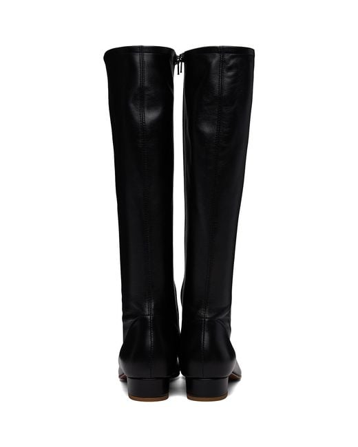 By Far Black Edie Leather Knee-High Boots