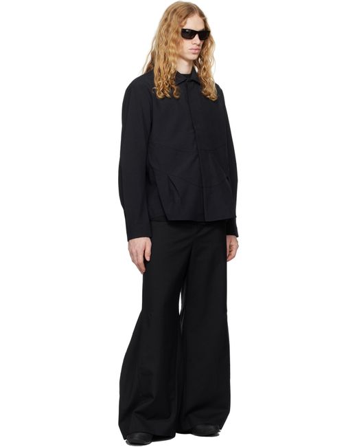 メンズ Pet Tree Kor ネイビー Resonance Pleat シャツ Black