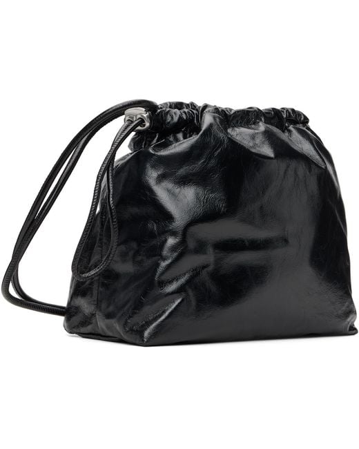 DIESEL Black Scrunch-D Bucket Bag