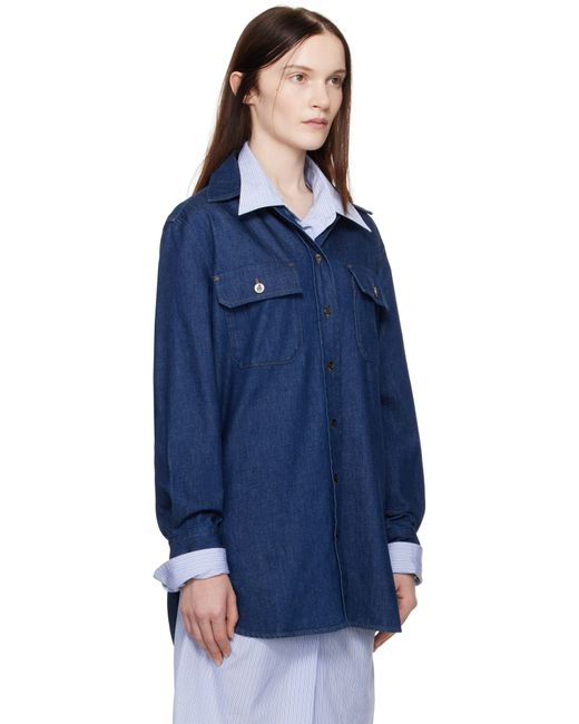 A.P.C. Blue Anastasia Barbieri Edition Mare Denim Shirt
