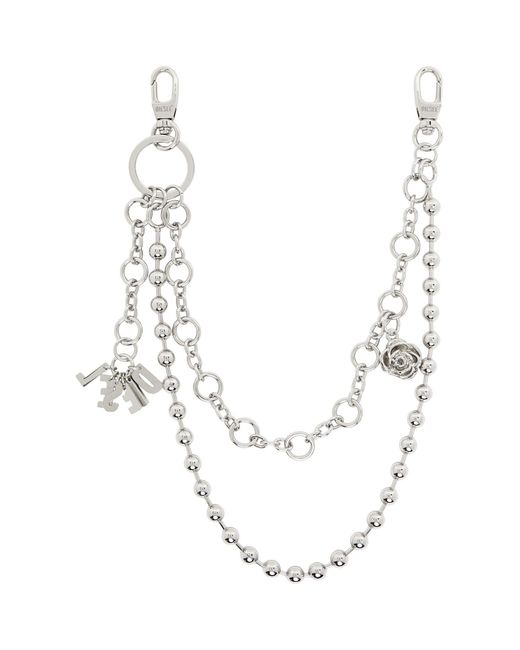 DIESEL Metallic Metal Charm Chains & Pendant Keychain for men