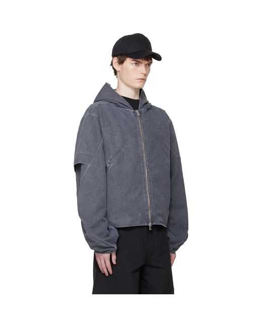 HELIOT EMIL Blue Crinis Jacket for men