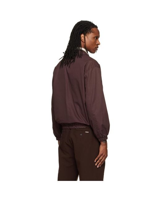 DUNST Brown Collared Blouson Jacket for men