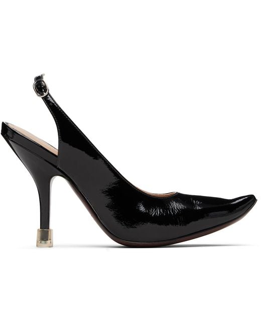 Maison Margiela Black Loved To Death Slingback Heels
