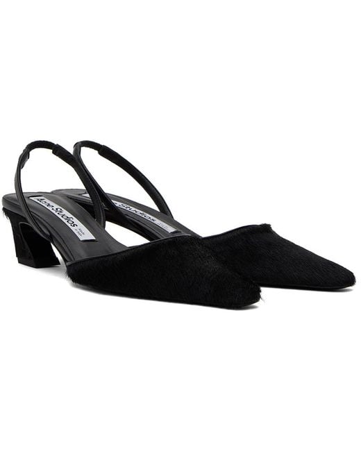 Acne Black Slingback Heels