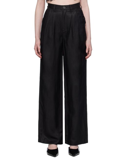 Anine Bing Black Carrie Trousers