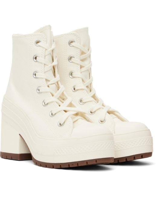 Converse White Chuck 70 De Luxe Heel High Top Sneakers