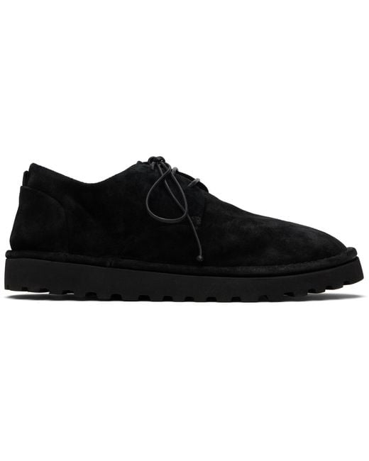 MARSELL Gomme Black Sancrispa Alta Pomice Leather Derbys for men