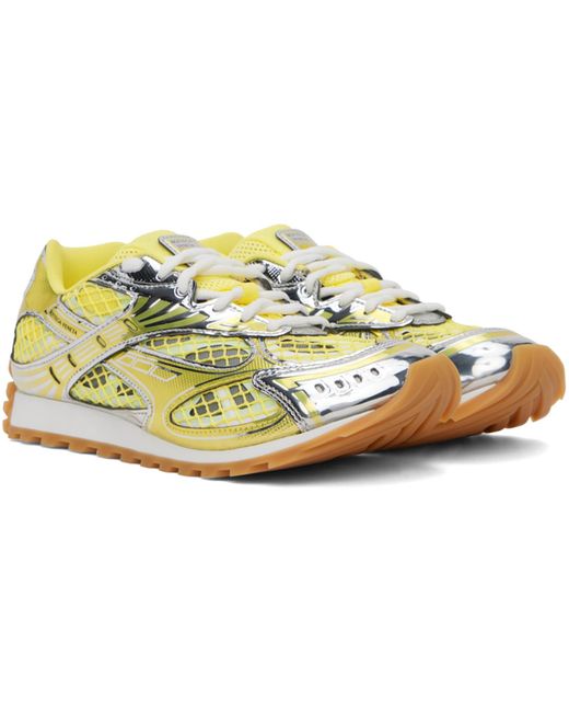 Bottega Veneta Multicolor Orbit Metallic Net Runner Sneakers