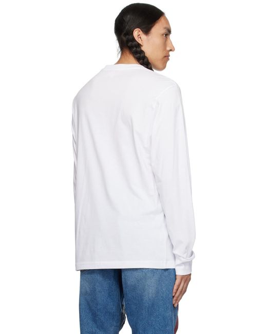 DIESEL White T-just-ls-d Long Sleeve T-shirt for men