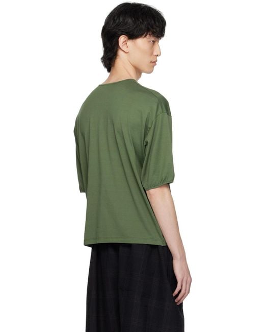 Lemaire Green Relaxed T-Shirt for men