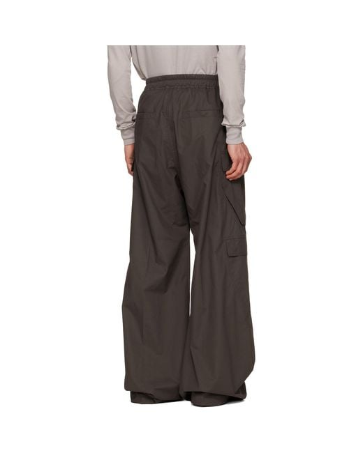 Rick Owens Black Temple Cargobelas Cargo Pants for men