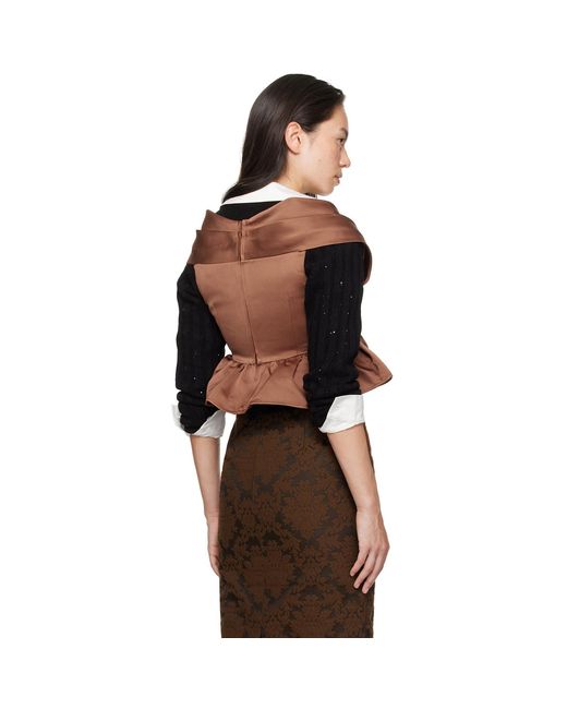 ShuShu/Tong Black Three-dimensional Pleated Top