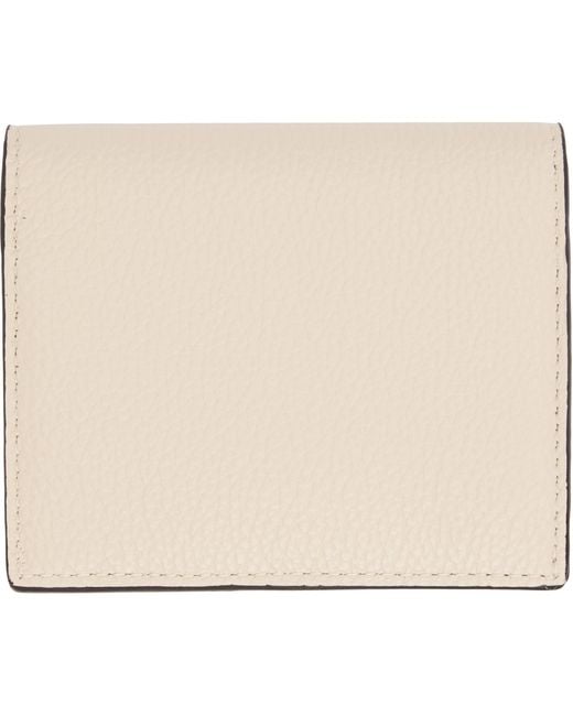 Totême Natural Off- T-Lock Grained-Leather Card Holder