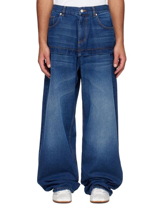 Abra Blue Mini Skirt Jeans for men