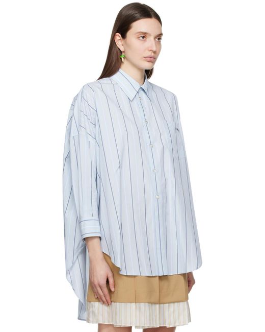 Marni Multicolor Blue Striped Shirt