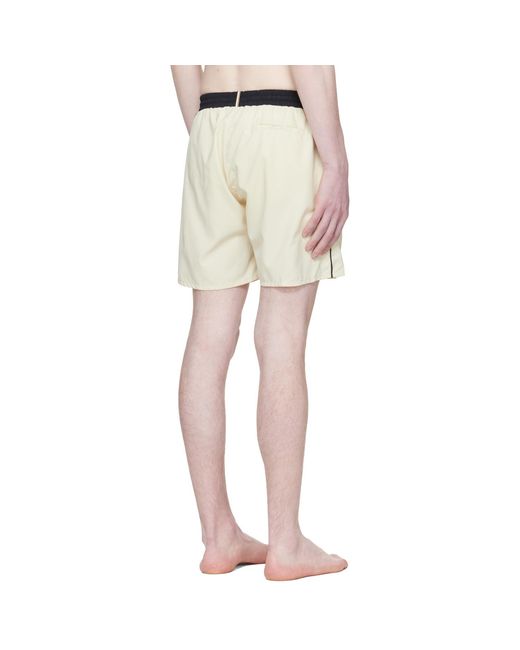 Boss Natural Off- Contrast Band Logo Swim Shorts for men