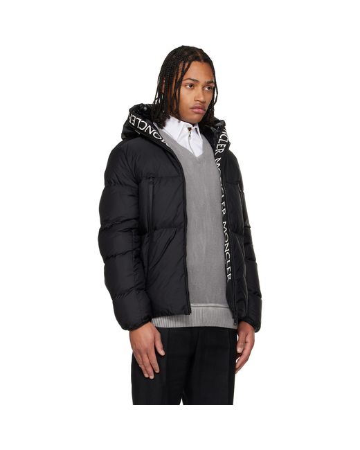 Moncler Black Montcla Hooded Short Down Jacket for men