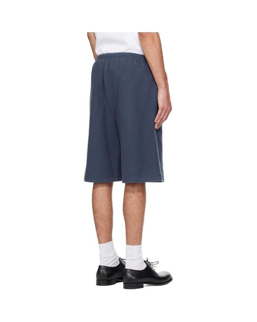 Rier Blue Fleece Shorts for men