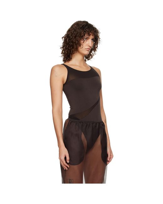Wolford Black Shade Sleeveless String Bodysuit
