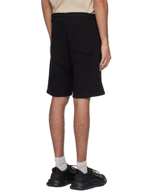 メンズ HUGO ブラック Racing プリント ショートパンツ Black