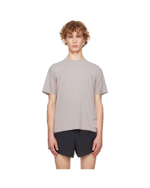 Satisfy Gray Auralite Uv Running T-Shirt for men