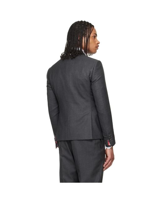 Thom Browne Black Super 120S Twill High Armhole Sportcoat for men